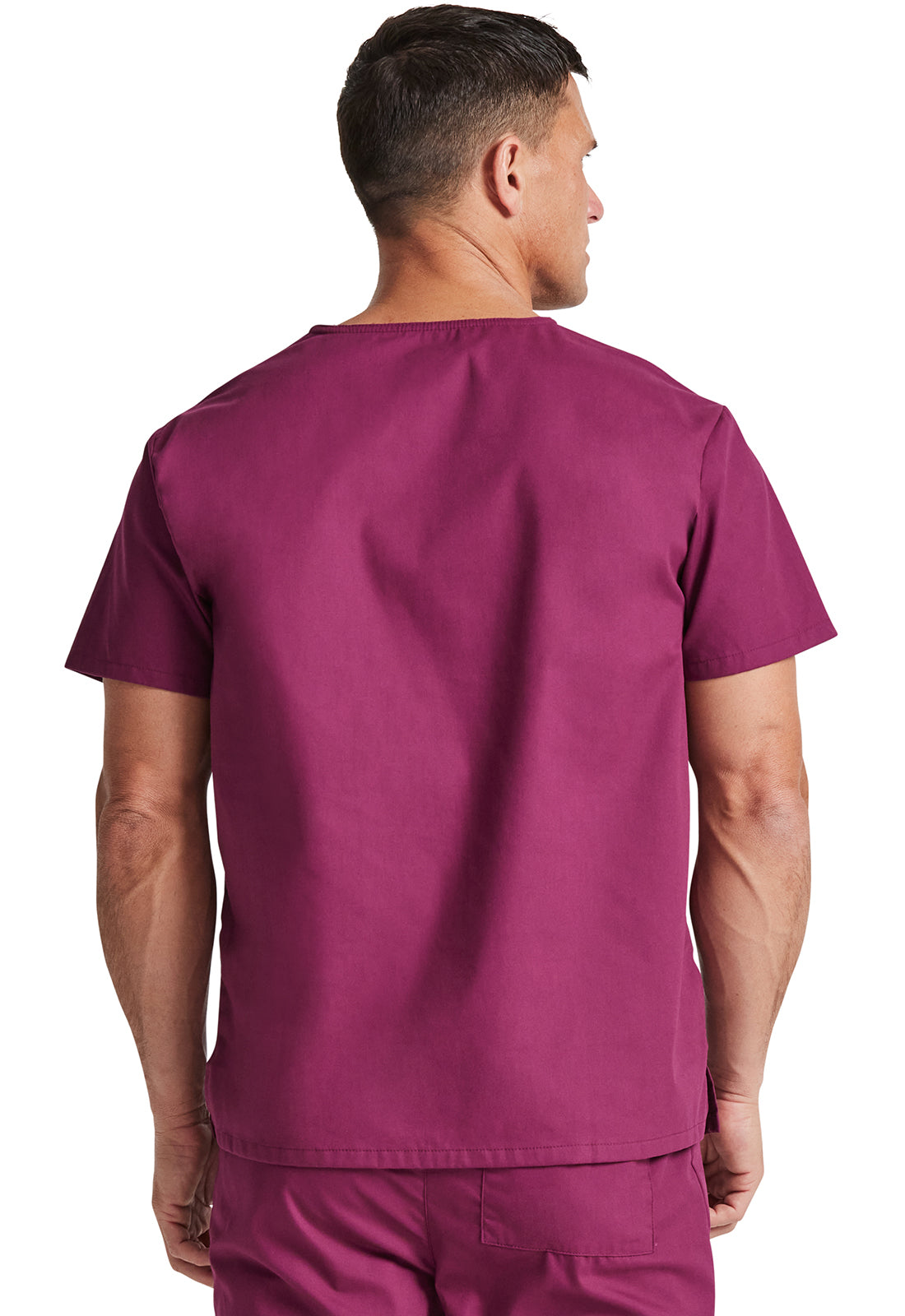 Dickies DKE83706 Unisex Tuckable V-Neck Top - Wine (back)