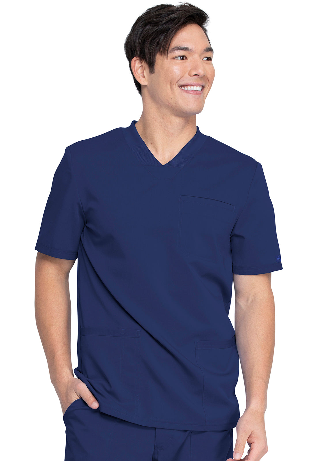 Dickies DKE845 Men's V-Neck Top - Navy (front)