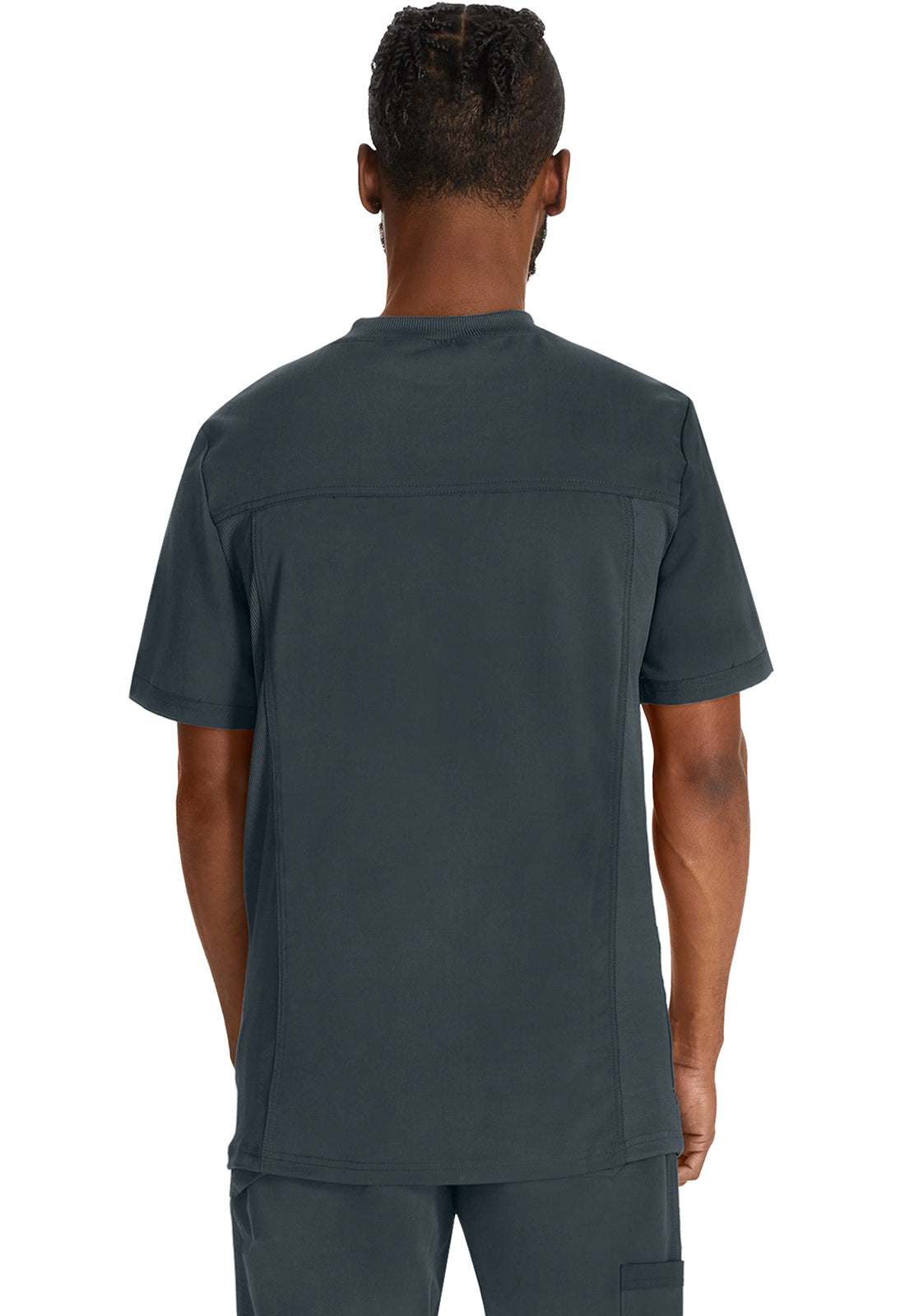 Dickies DKE845 Men's V-Neck Top - Pewter (back)