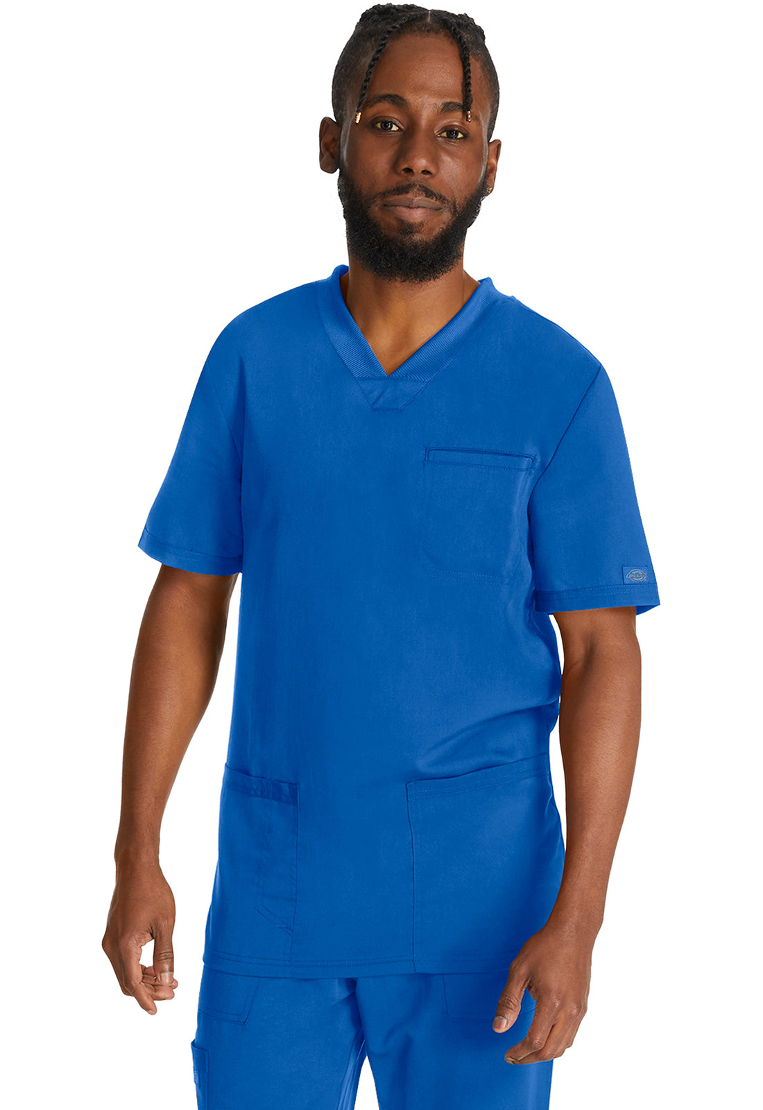 Dickies DKE845 Men's V-Neck Top - Royal (front)