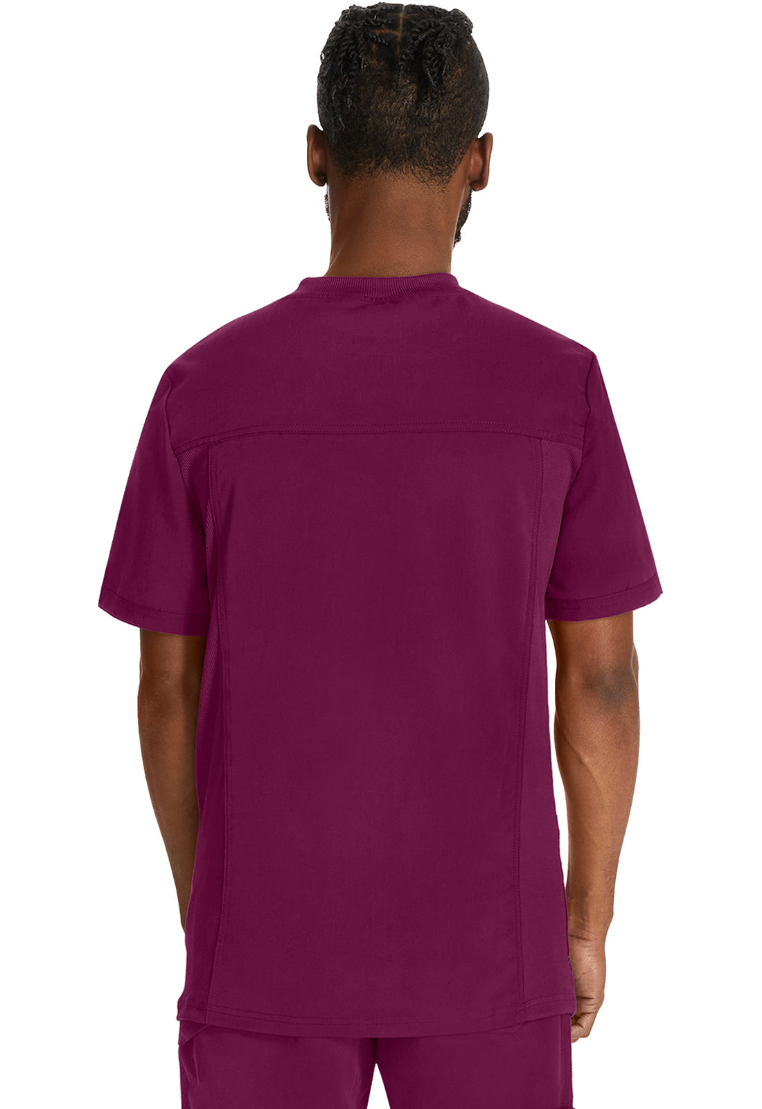 Dickies DKE845 Men's V-Neck Top - Wine (back)