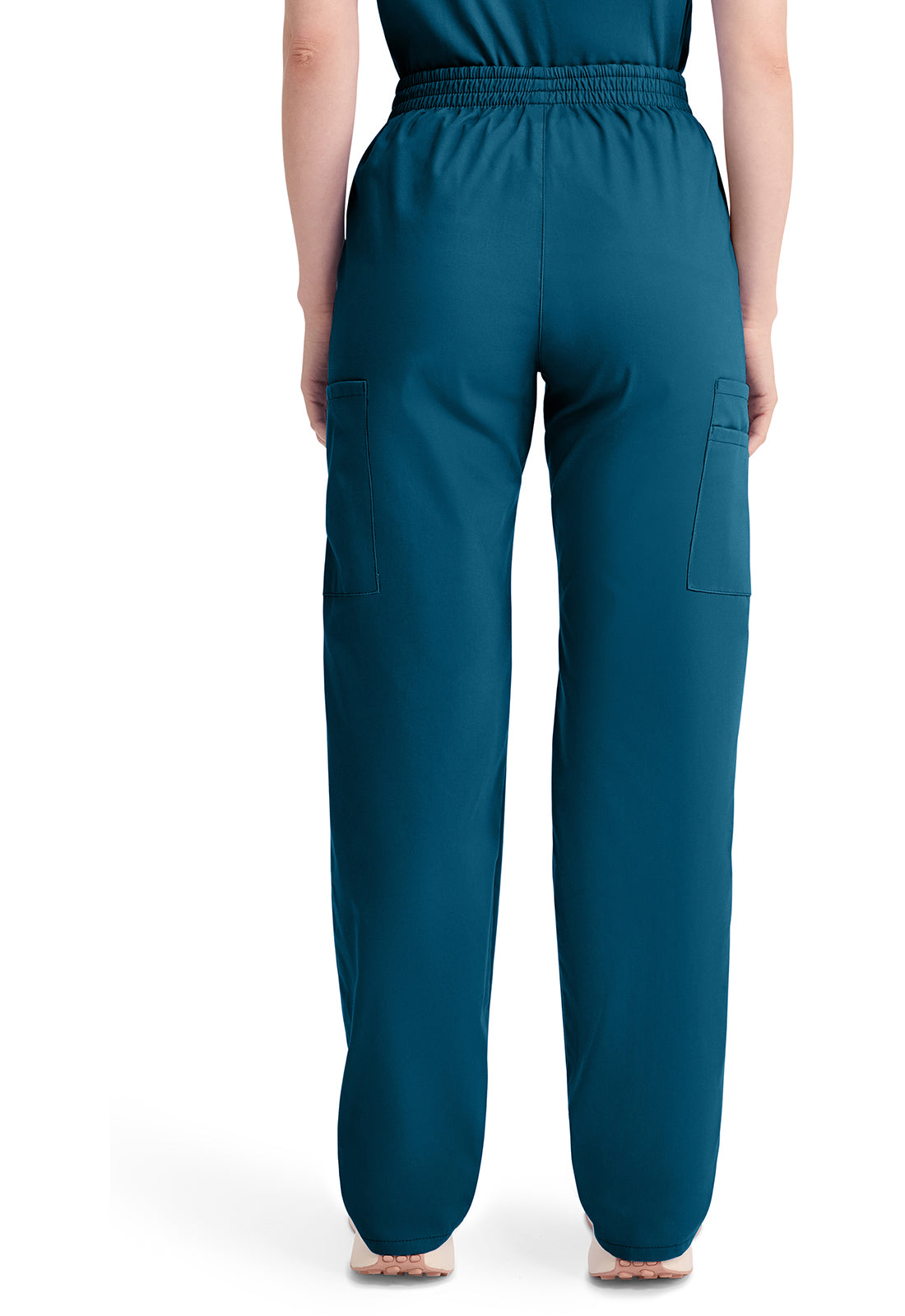 Dickies DKE86106 Natural Rise Tapered Leg Pull-on Pant - Caribbean Blue (back)