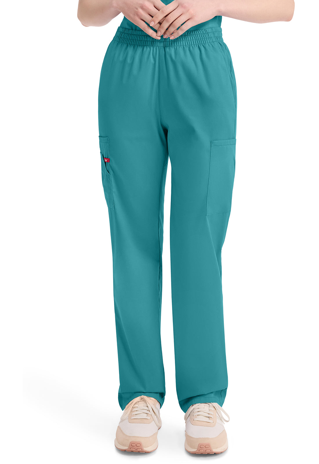 Dickies DKE86106 Natural Rise Tapered Leg Pull-on Pant - Teal Blue (front)