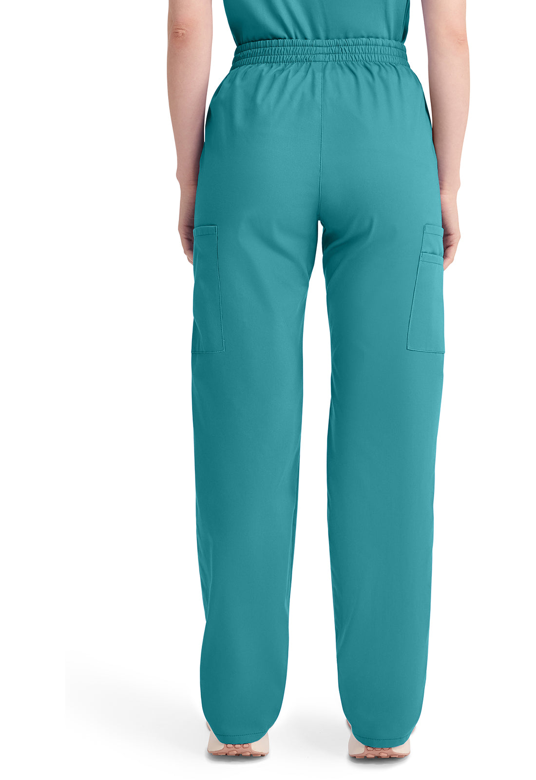 Dickies DKE86106 Natural Rise Tapered Leg Pull-on Pant - Teal Blue (back)