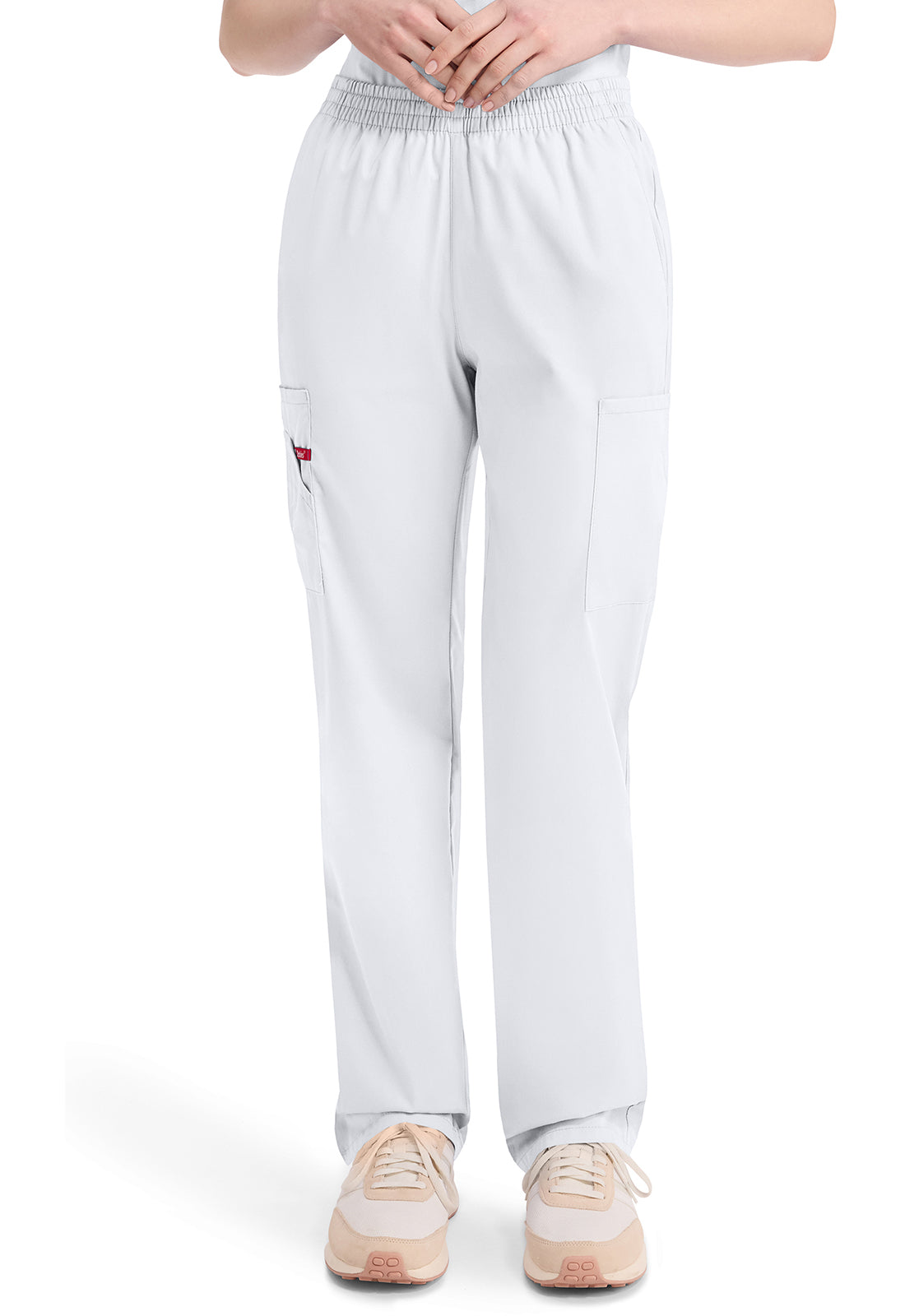Dickies DKE86106 Natural Rise Tapered Leg Pull-on Pant - White (front)