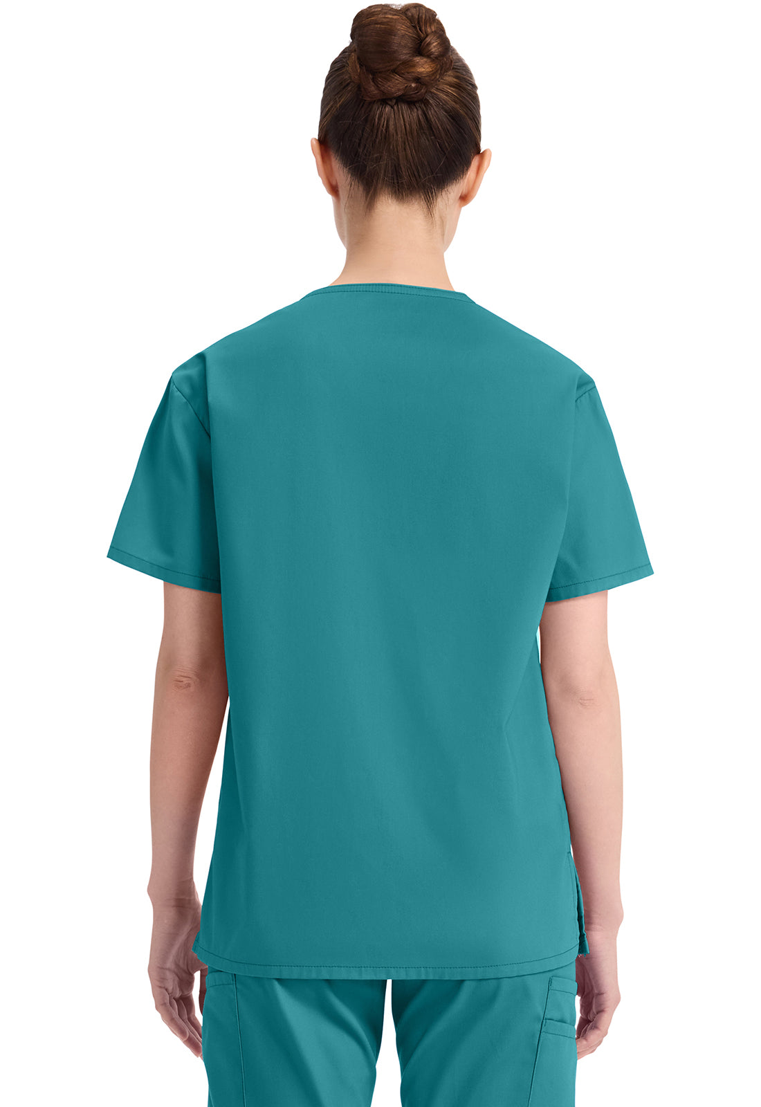 Dickies DKE86706 V-Neck Top - Teal Blue (back)