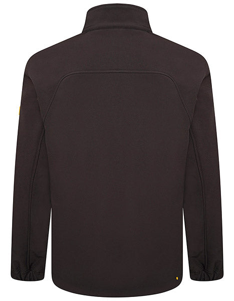JCB D-MM Workwear Trade Softshell Jacket Black back view