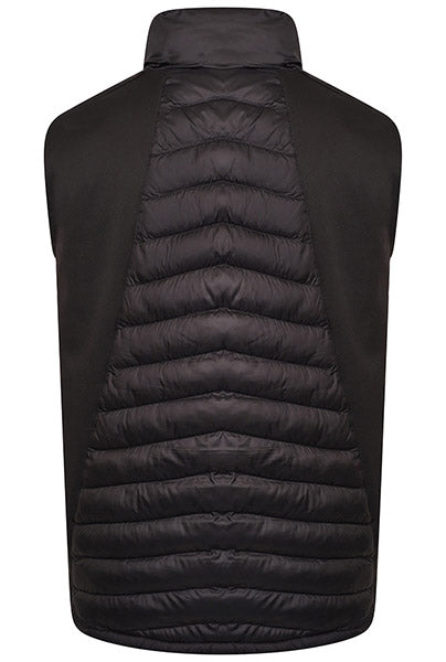 JCB D-MN Workwear Trade Hybrid Padded Gilet Black back view