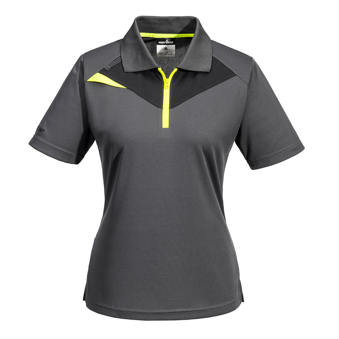 Portwest DX4 Women's Polo Shirt S/S in Metal Grey, image 2