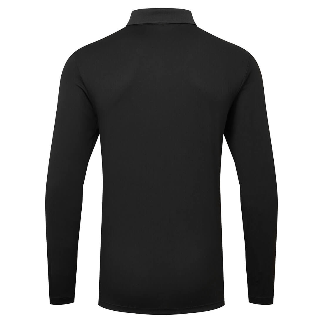 Portwest DX414 DX4 Polo Shirt L/S in Black, back view
