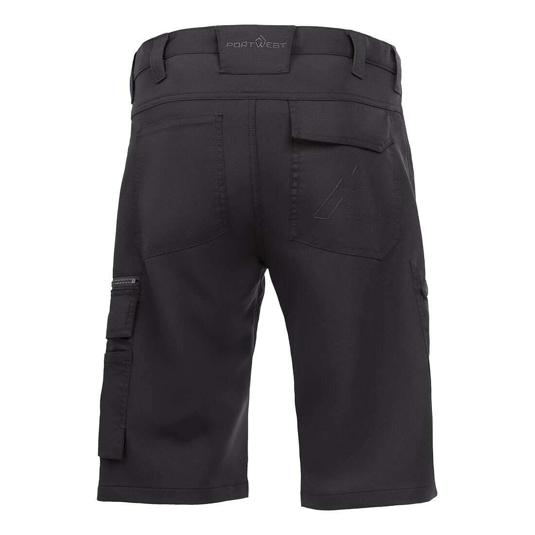Portwest DX420 DX4 Trade Shorts in All Black, back view