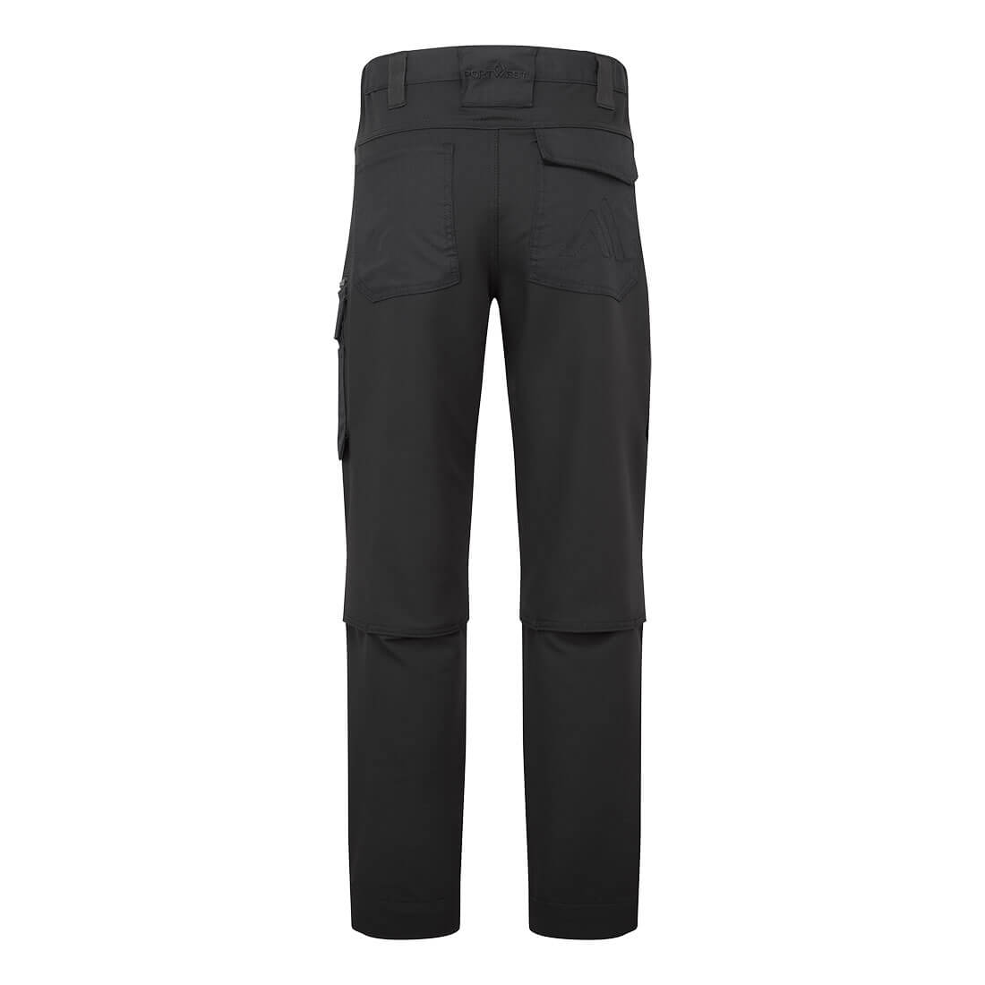 Portwest DX421 DX4 Trade Trousers in All Black, back view