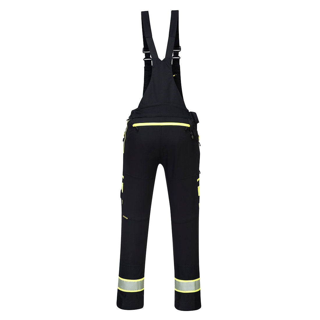Portwest DX441 DX4 Work Bib and Brace in Black, back view