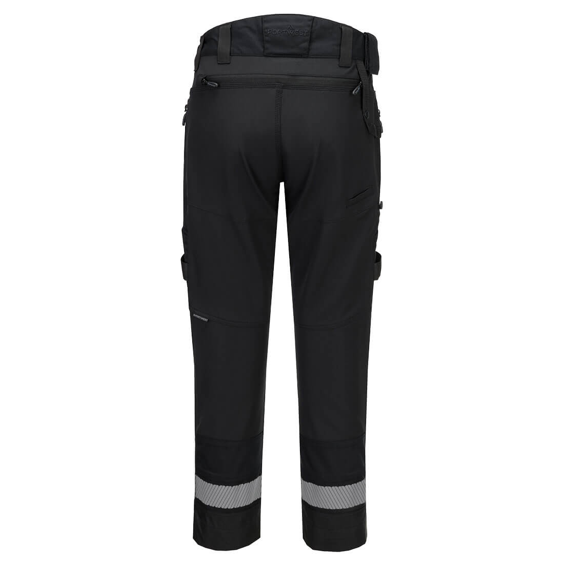 Portwest DX449 DX4 Work Trousers in All Black, back view