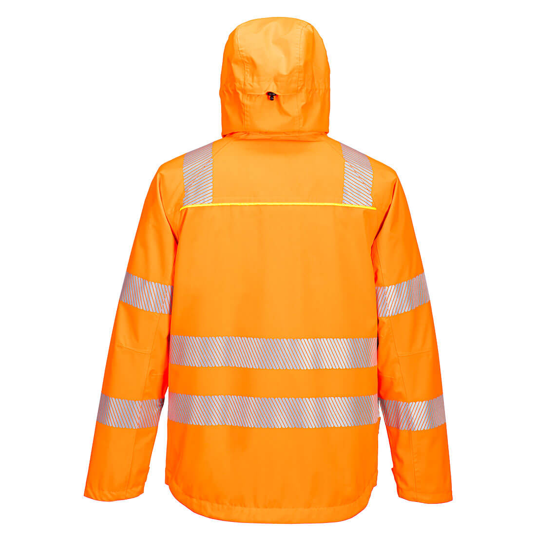 Portwest DX462 DX4 Hi-Vis Rain Jacket in Orange, back view
