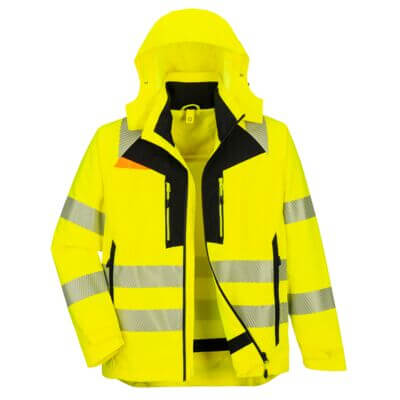 Portwest DX4 Hi-Vis 4-in-1 Jacket in Yellow/Black, image 2