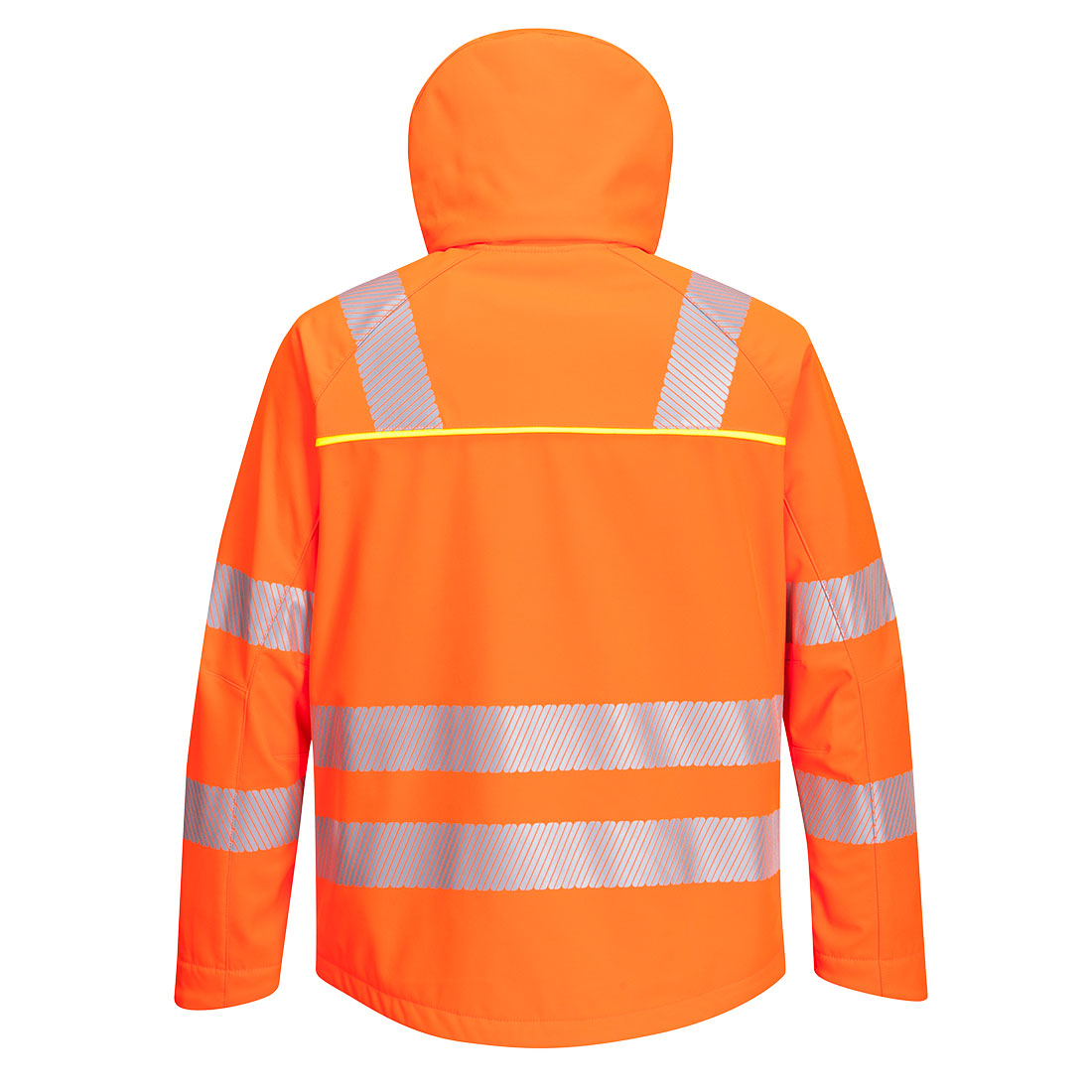 Portwest DX475 DX4 Hi-Vis Softshell (3L) in Orange/Black, back view
