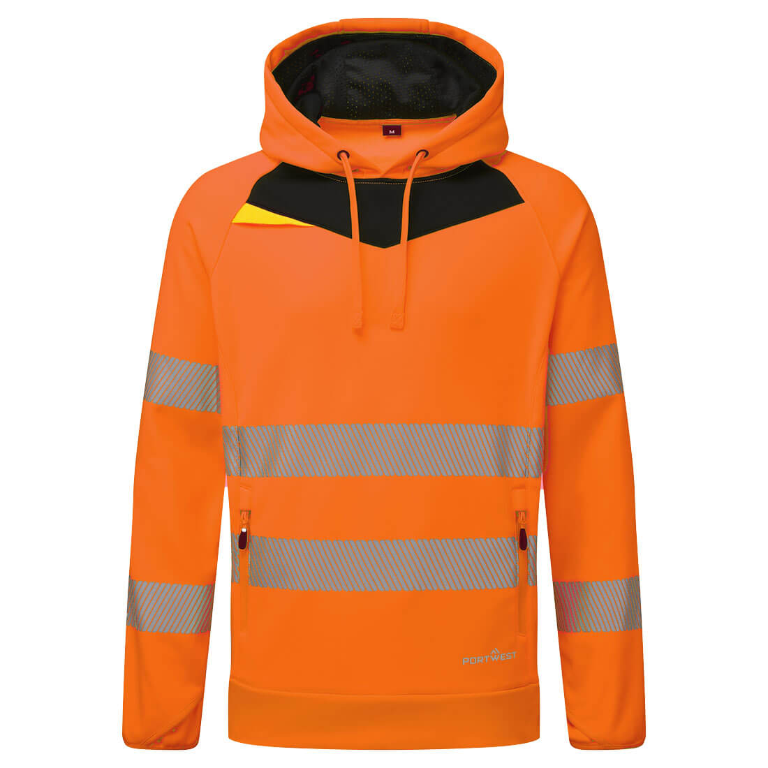 Portwest DX4 Hi-Vis Overhead Hoodie in Orange/Black, main product image