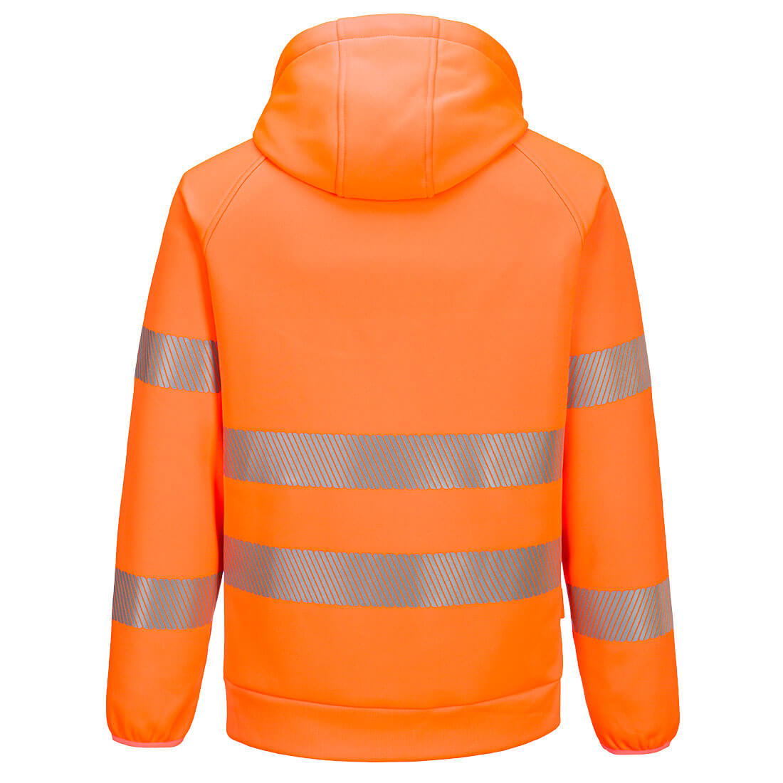 Portwest DX483 DX4 Hi-Vis Overhead Hoodie in Orange/Black, back view