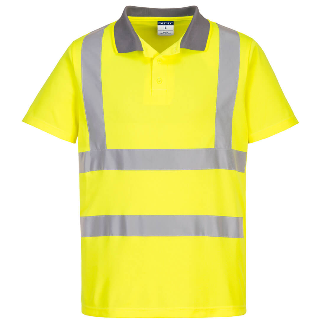 Portwest Eco Hi-Vis Polo Shirt S/S (6 Pack) in Yellow, image 2