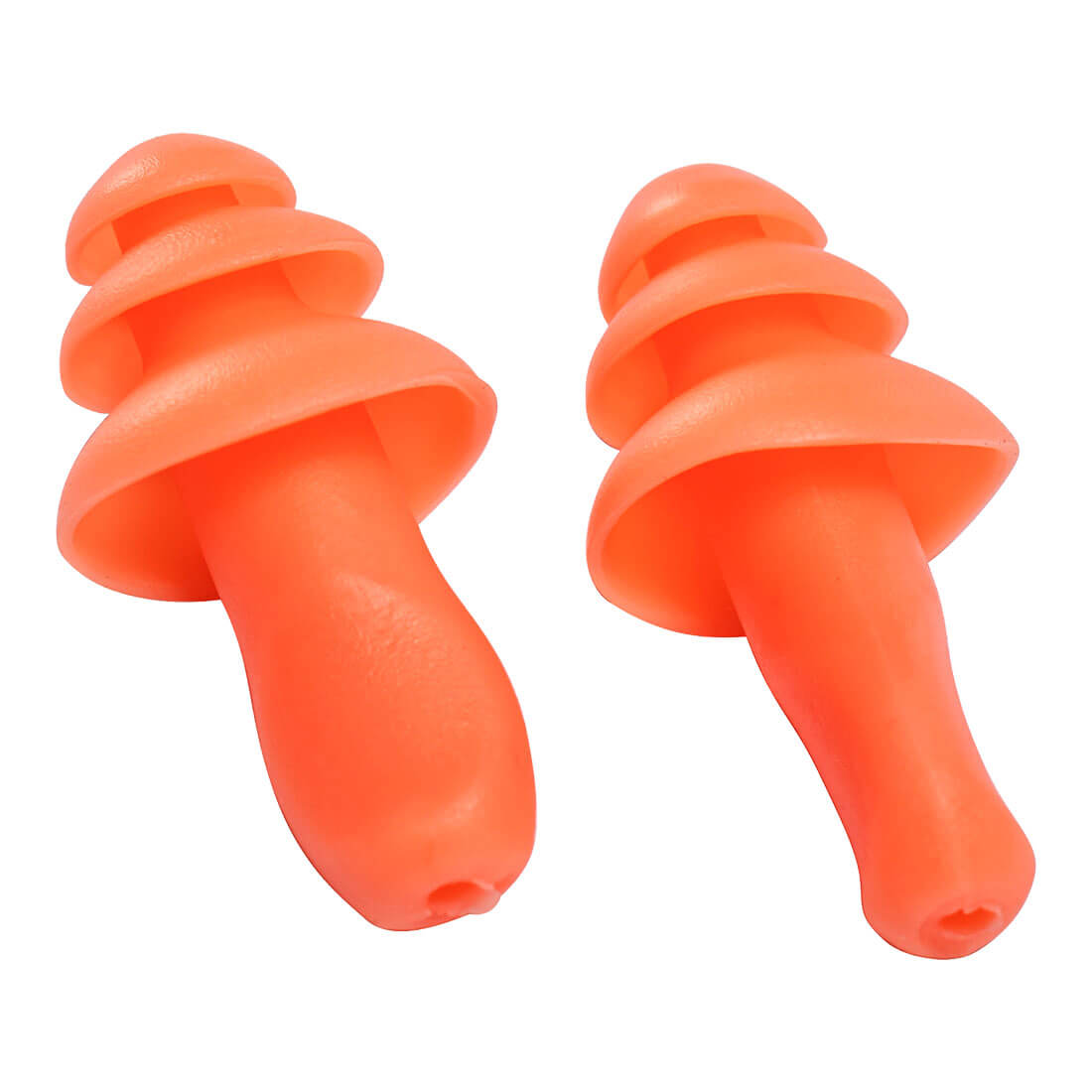 Portwest Reusable TPR Ear Plugs (50 Pairs) in Orange, main product image
