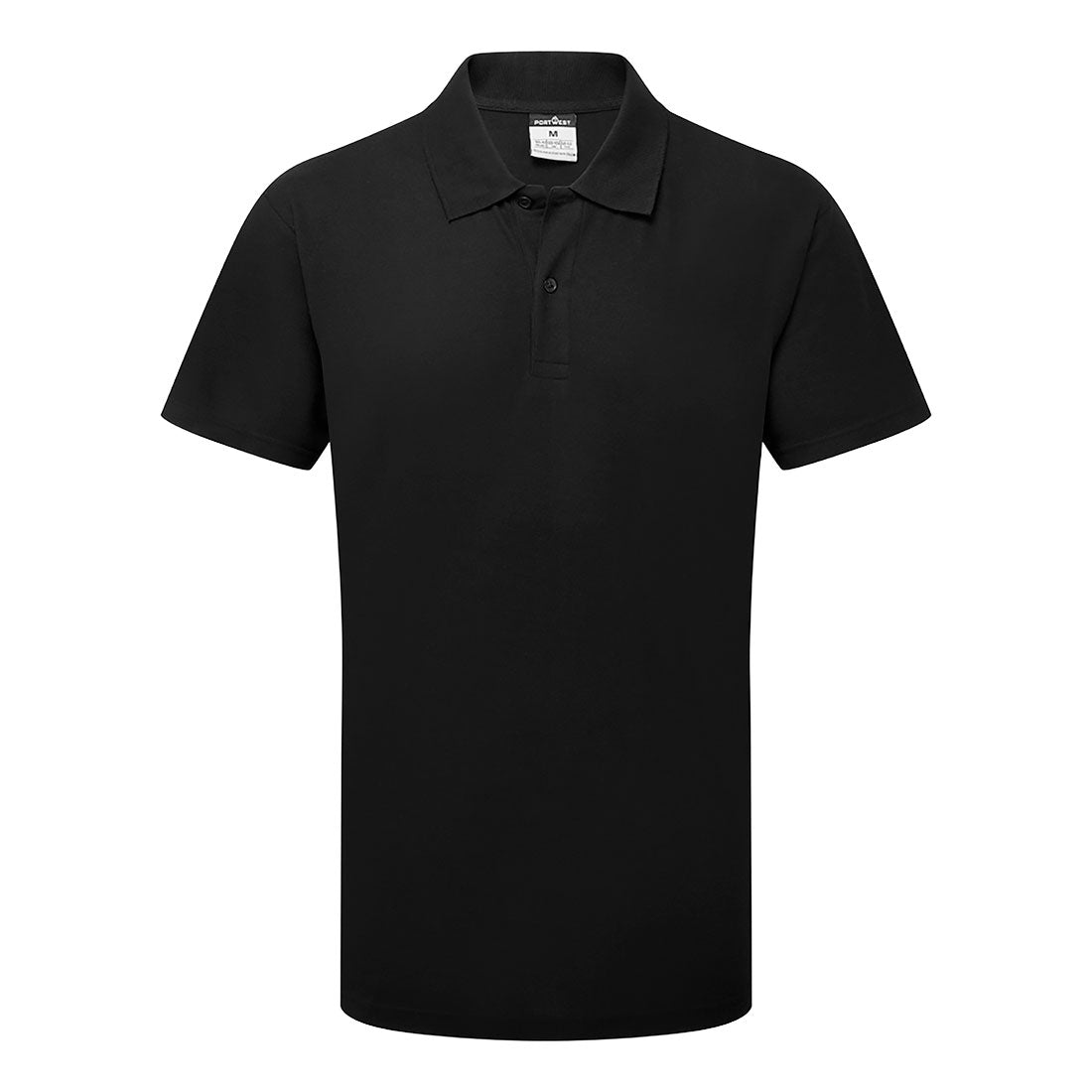 Portwest ES1 Essential Polo-Shirt S/S in Black, main product image