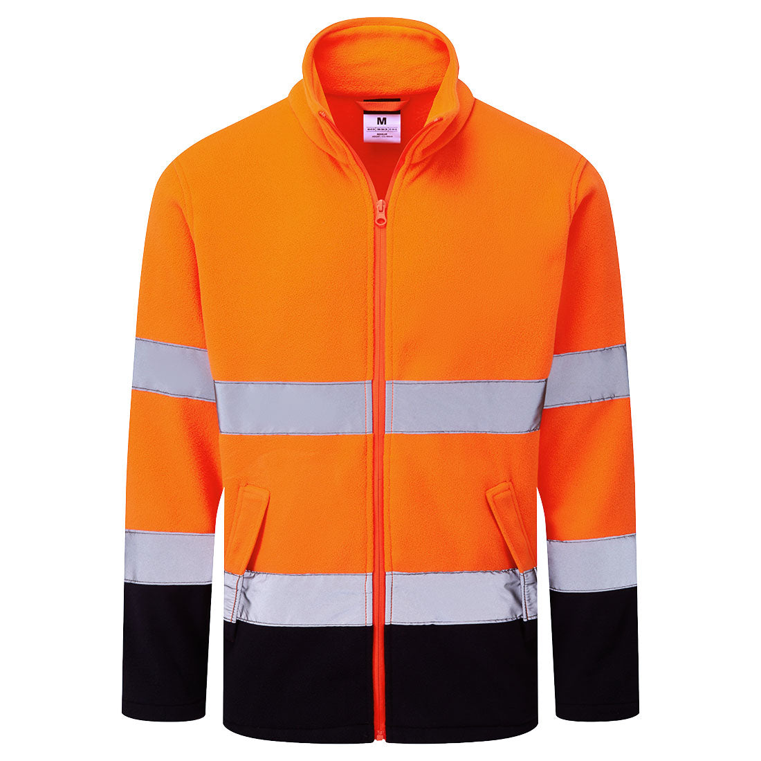 Portwest ES1 Essential Hi-Vis Contrast Fleece in Orange/Navy, main product image