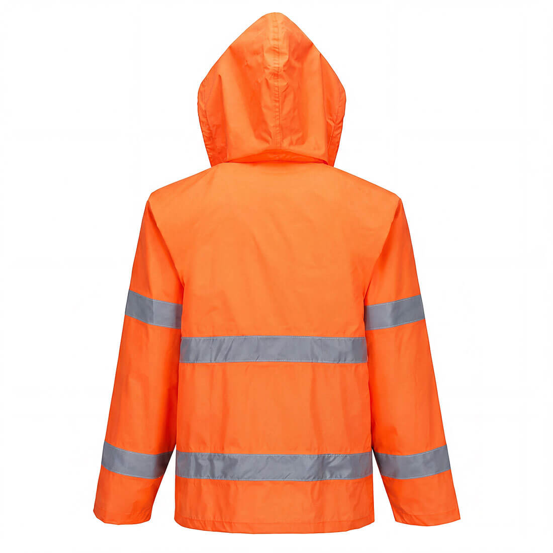 Portwest ES440 ES1 Essential Hi-Vis Rain Jacket in Orange, back view