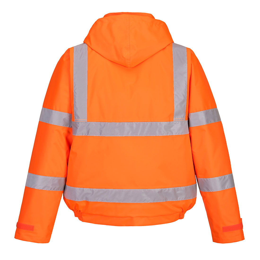 Portwest ES463 ES1 Essential Hi-Vis Winter Bomber Jacket in Orange, back view