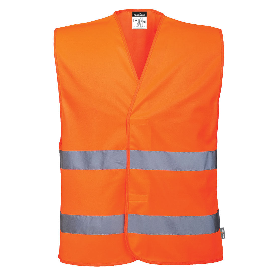 Portwest ES1 Essential Hi-Vis Two Band Vest in Orange, main product image