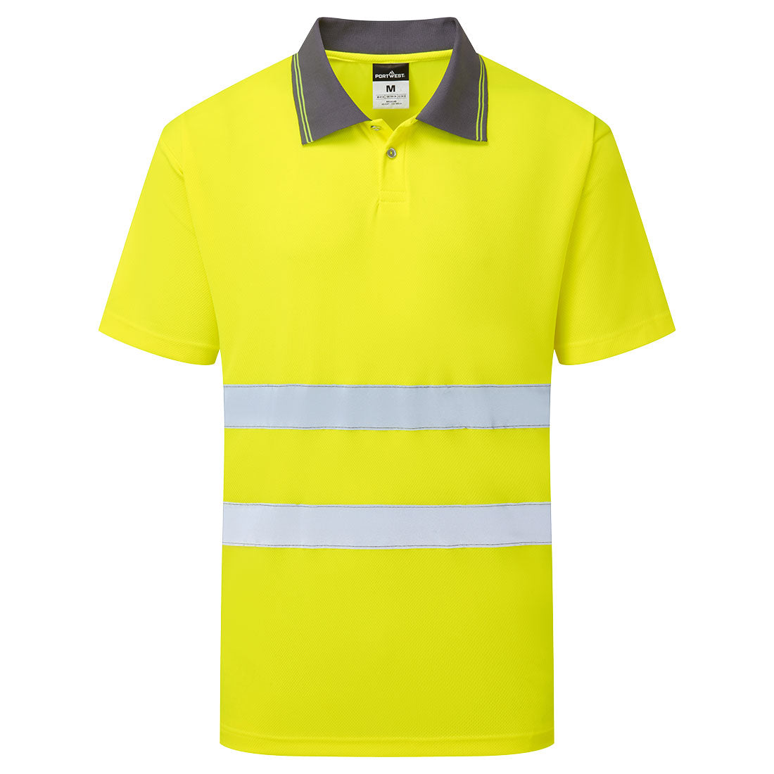 Portwest ES1 Essential Hi-Vis Polo Shirt S/S in Yellow, image 2
