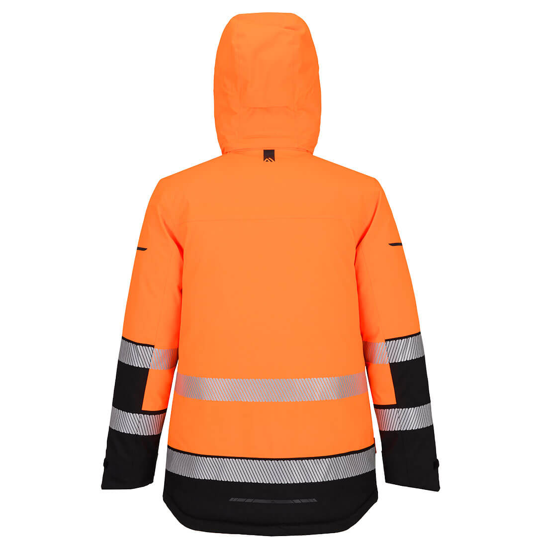 Portwest EV401 EV4 Hi-Vis Expedition Parka Jacket in Orange/Black, back view