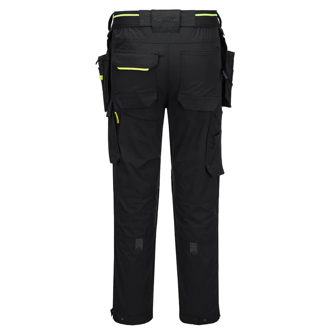 Portwest EV446 EV4 Lightweight Detachable Holster Trousers in Black, back view