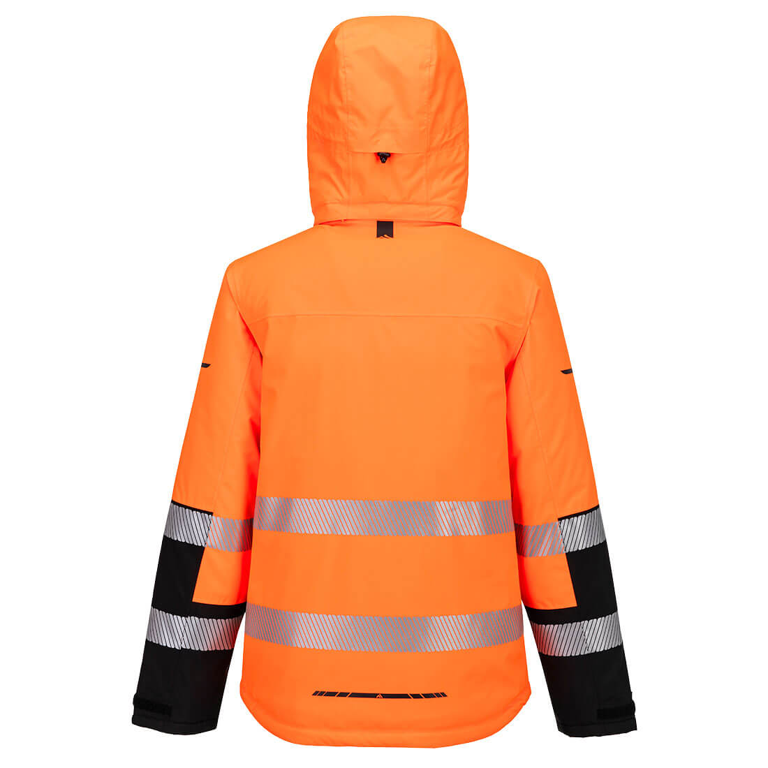 Portwest EV467 EV4 Hi-Vis Winter Jacket in Orange/Black, back view