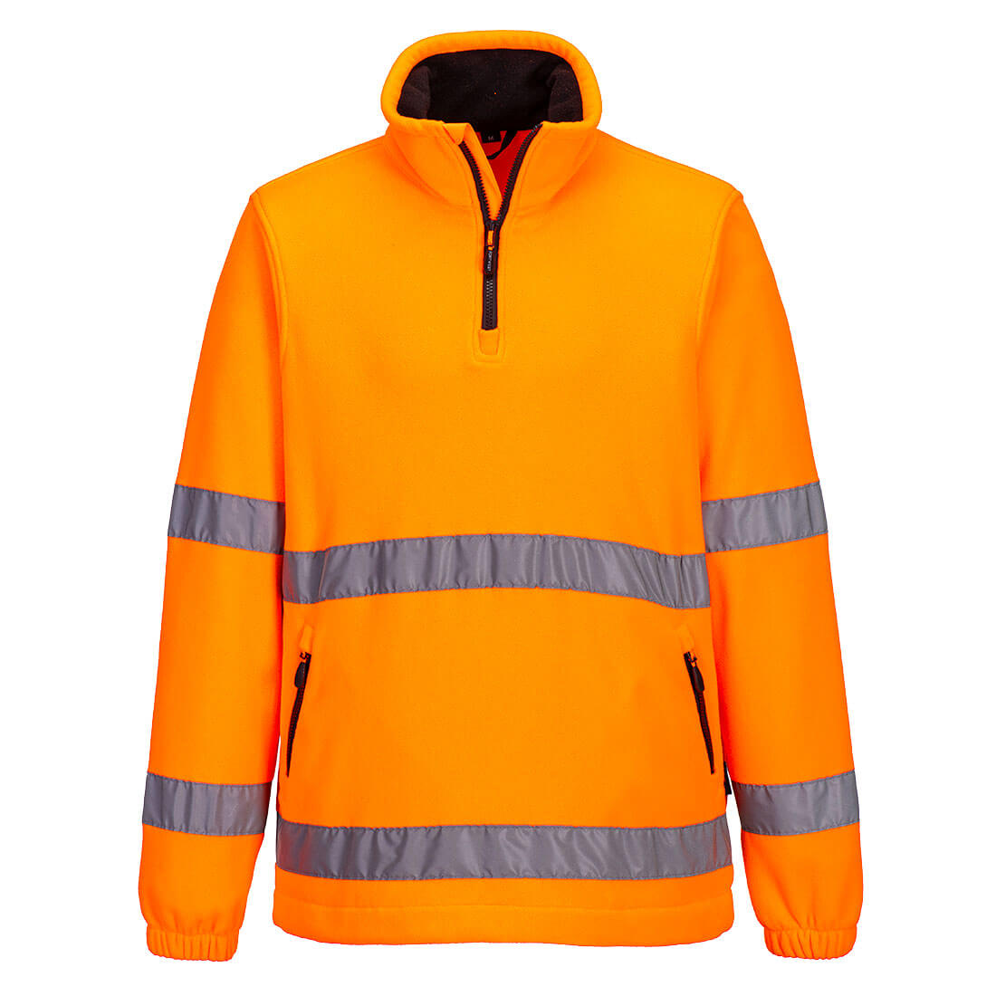 Portwest Hi-Vis 1/2 Zip Fleece in Orange, main product image