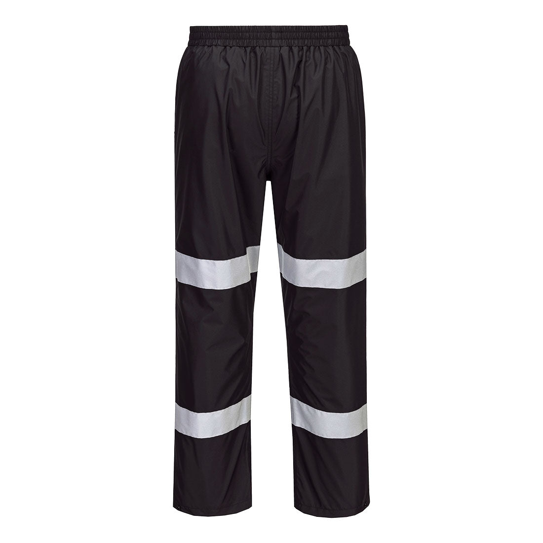 Portwest F443 Iona Enhanced Lightweight Packable Trousers in Black, back view