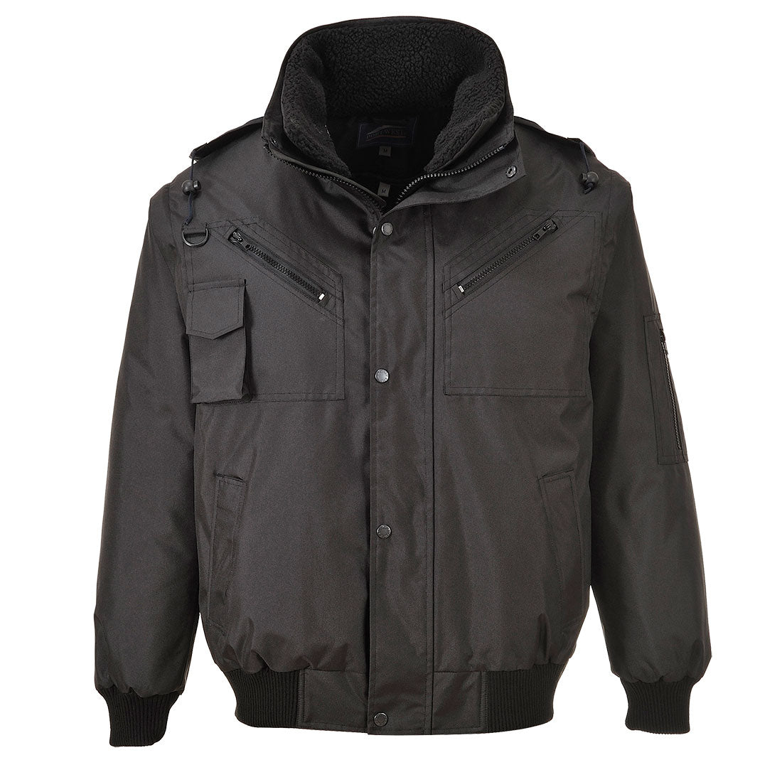 Portwest 3-in-1 Bomber Jacket in Black, main product image
