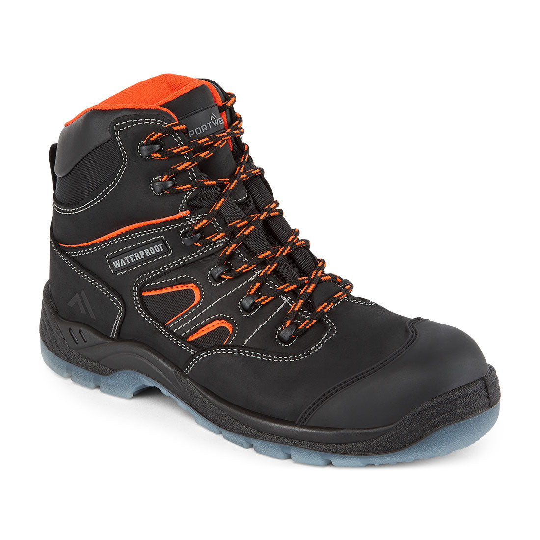 Portwest Composite Leather Mid Boot S7S SR FO in Black, main product image