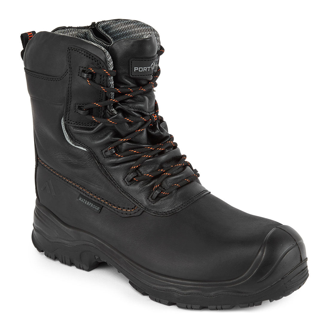 Portwest Composite Leather Traction Boot 7" S7L ESD HRO CI FO in Black, main product image