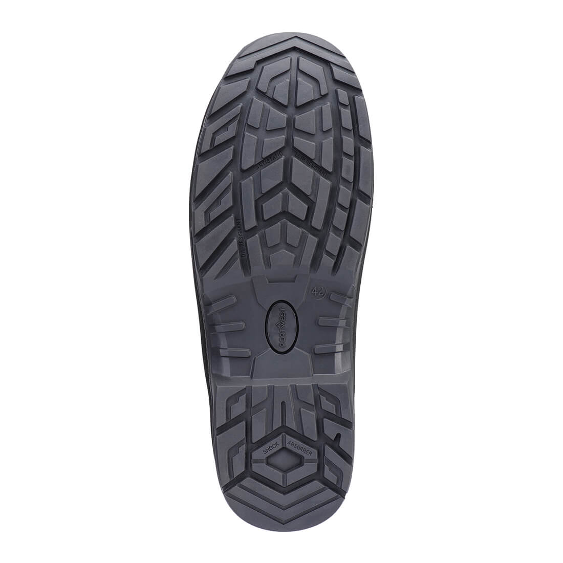 Portwest FD26 Composite Leather High Boot S7L HRO M CI LG SC AN SR FO in Black, back view