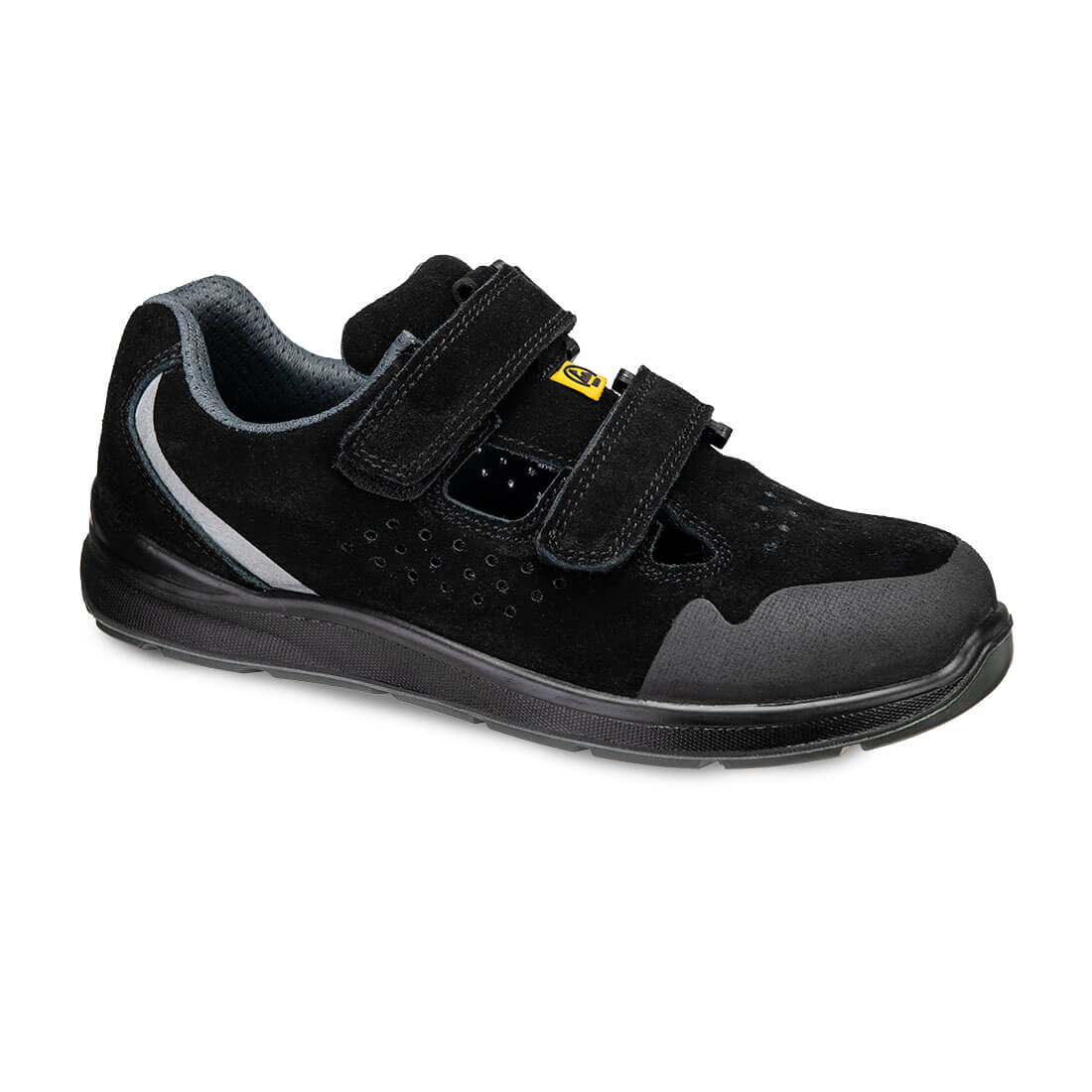 Portwest Steel Cow Suede Sandal S1P ESD SR FO in Black, image 2