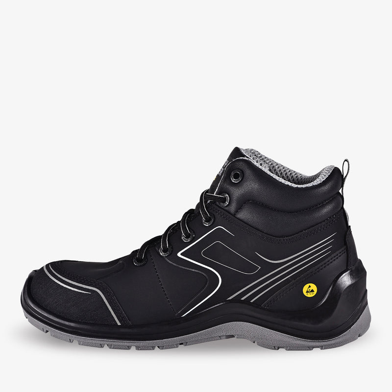 Safety Jogger Flow S3 Mid Black side view