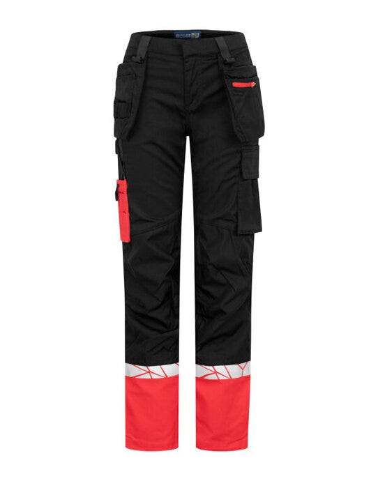 ProJob Workwear ProJob Progression 7513 Ladies Workpant - Black/Red