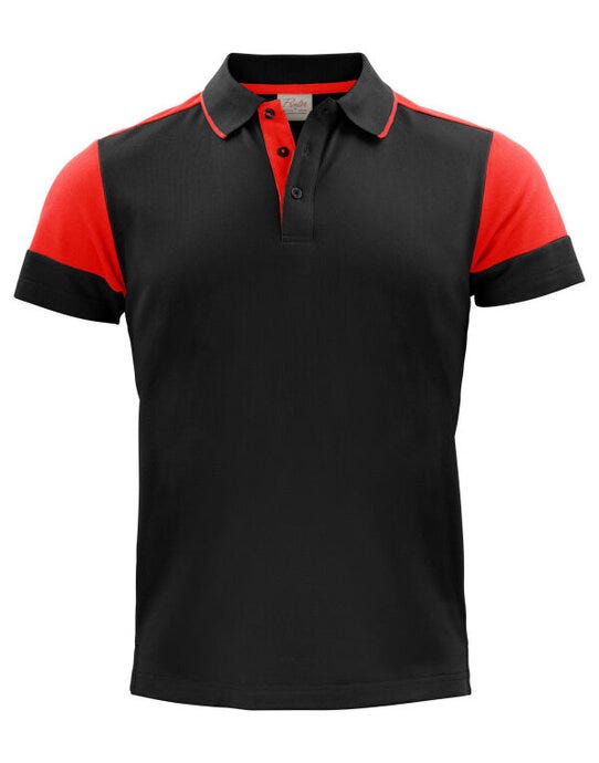 Printer Prime Polo - Black/Red