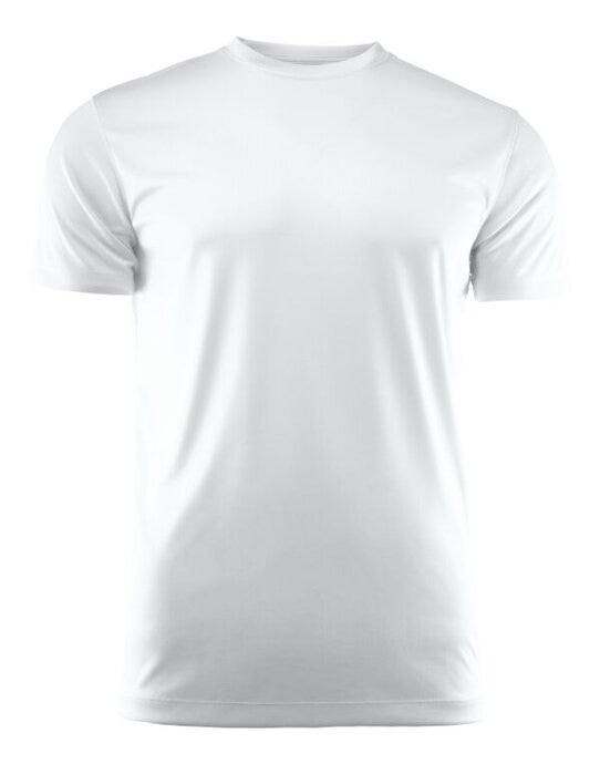 Printer Red Run Active T-Shirt - White