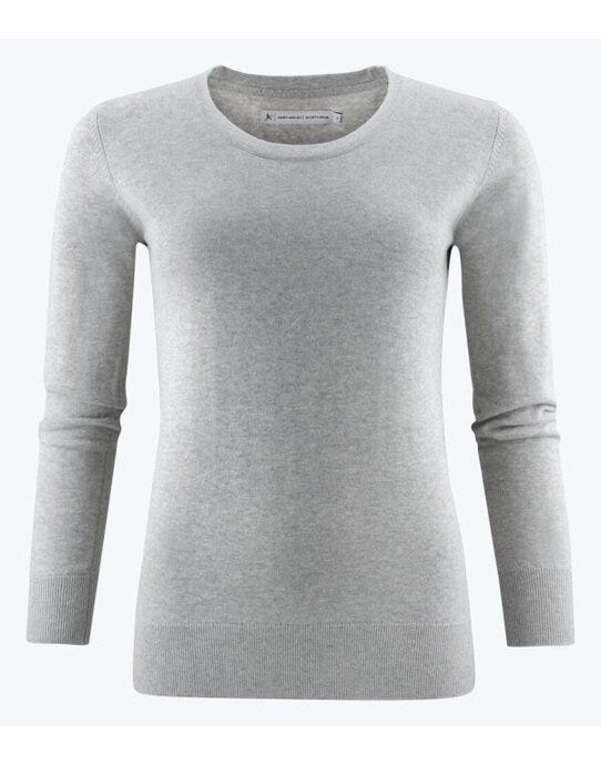 James Harvest Ashland U-Neck Ladies Knit - Grey Melange