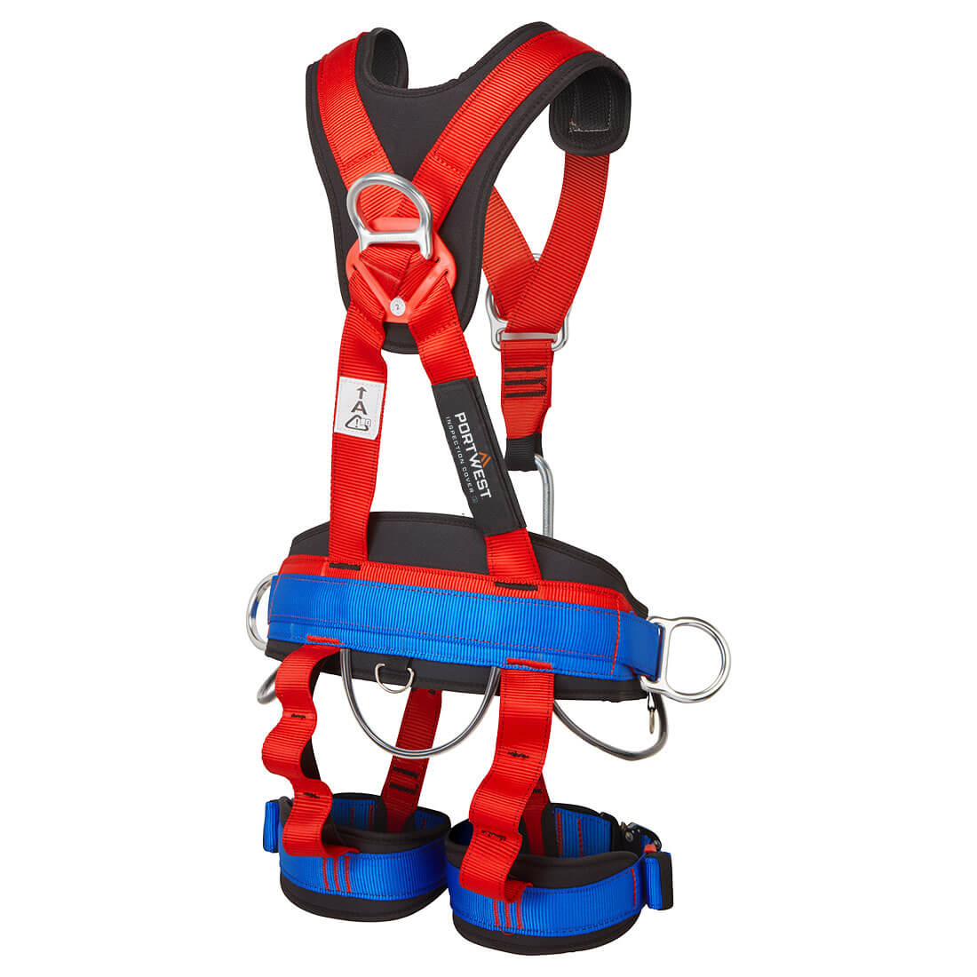 Portwest FP19 4 Point Comfort Plus Harness in Red, back view