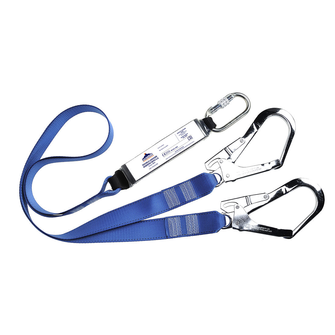 Portwest Double Webbing 1.8m Lanyard With Shock Absorber in Royal Blue, main product image
