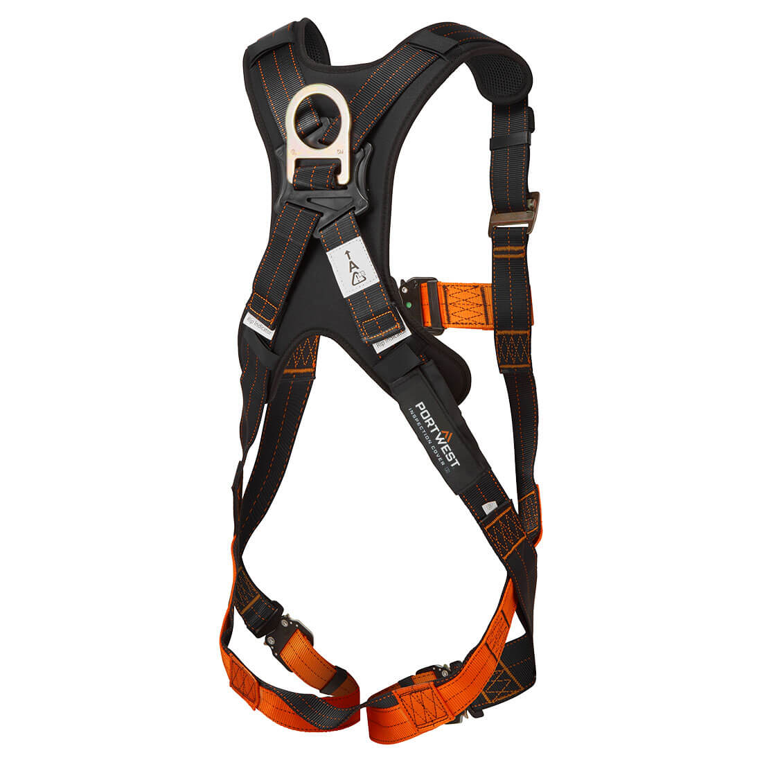 Portwest FP72 Ultra 2 Point Harness in Black/Orange, back view