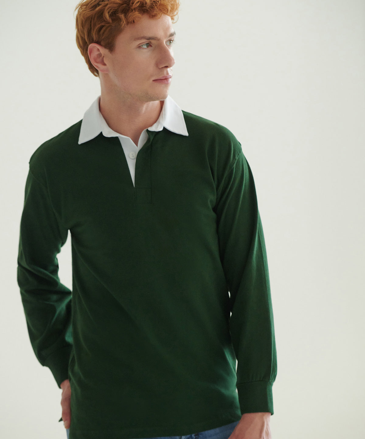 Front Row Long sleeve original rugby shirt, lifestyle photo